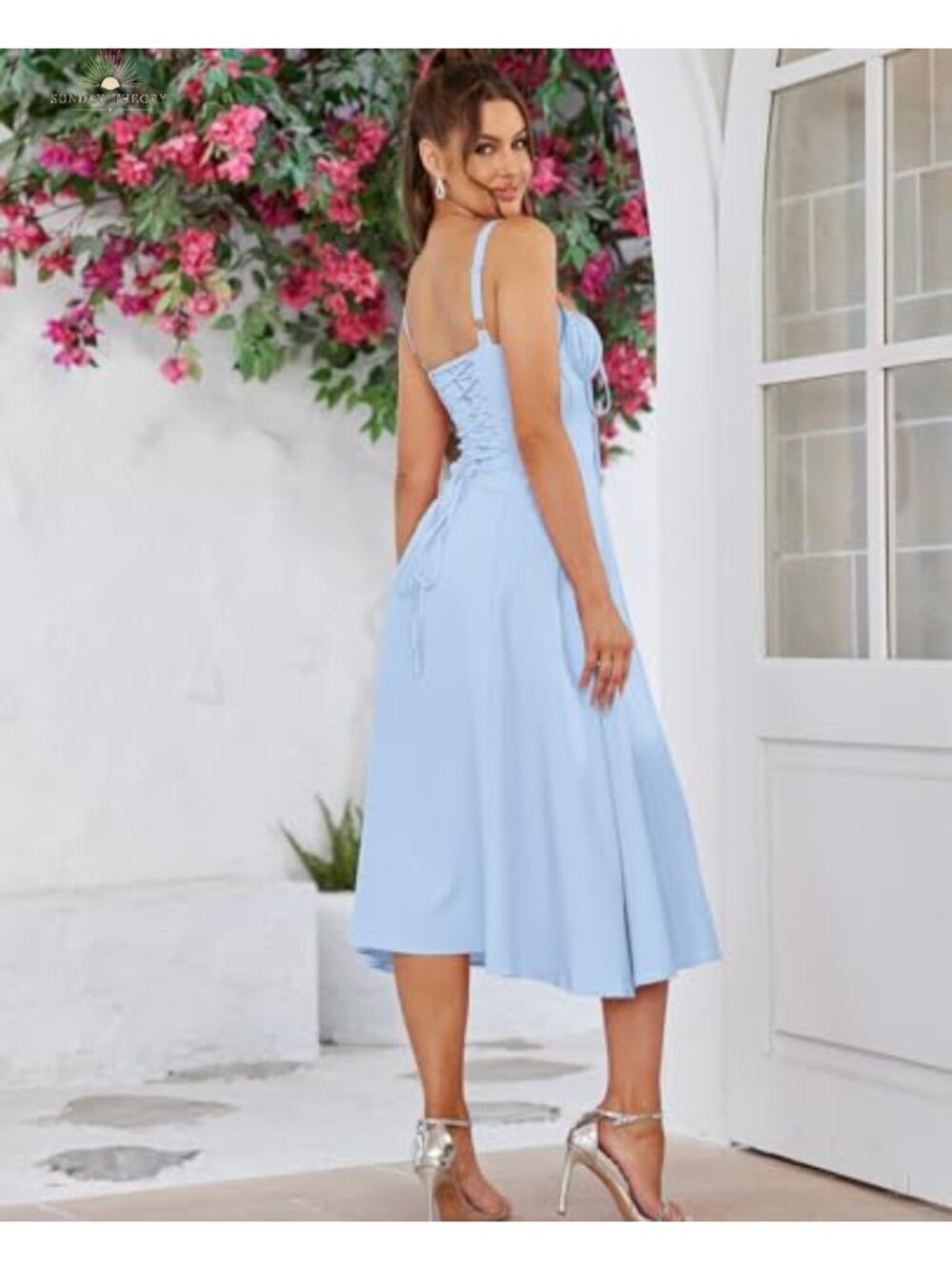 Women's Corset Midi Dress Polyester Spandex Wedding Guest Formal